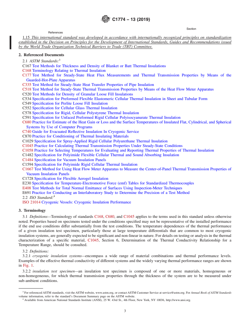 REDLINE ASTM C1774-13(2019) - Standard Guide for Thermal Performance Testing of Cryogenic Insulation Systems