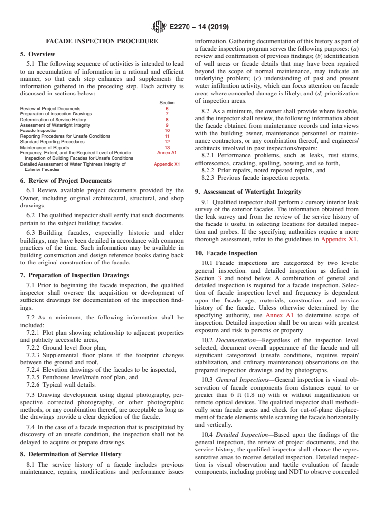 ASTM E2270-14(2019) - Standard Practice for Periodic Inspection of Building Facades for Unsafe Conditions