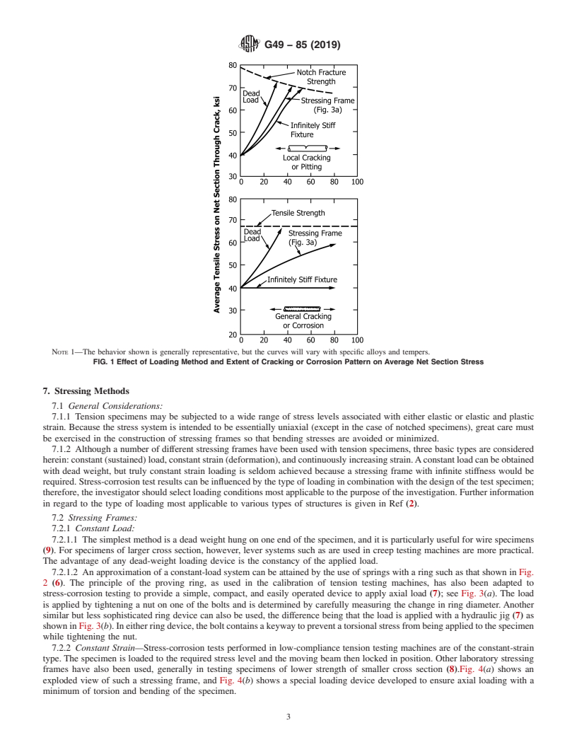 REDLINE ASTM G49-85(2019) - Standard Practice for Preparation and Use of Direct Tension Stress-Corrosion Test Specimens