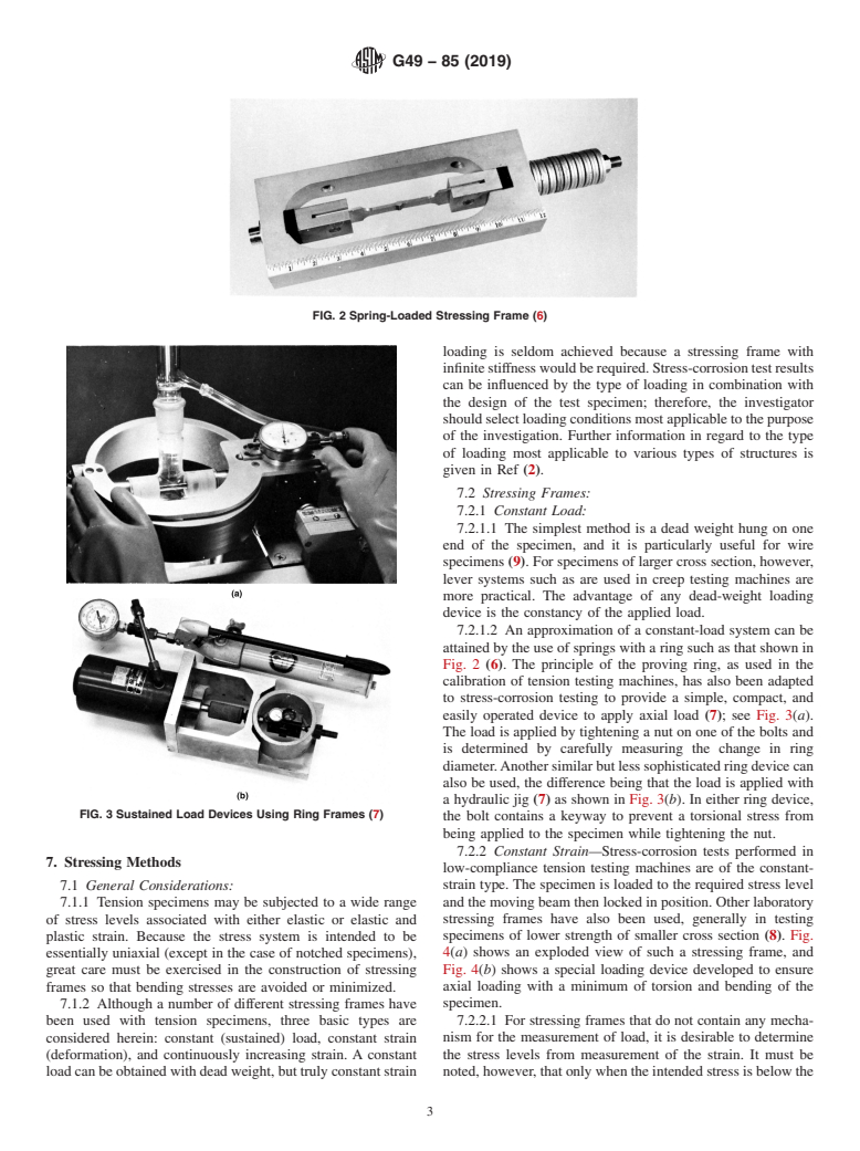 ASTM G49-85(2019) - Standard Practice for Preparation and Use of Direct Tension Stress-Corrosion Test Specimens