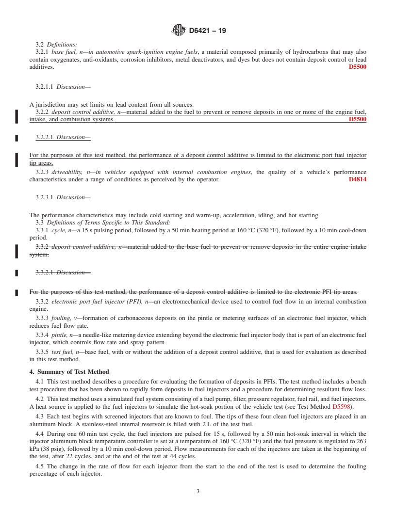 REDLINE ASTM D6421-19 - Standard Test Method for  Evaluating Automotive Spark-Ignition Engine Fuel for Electronic   Port Fuel Injector Fouling by Bench Procedure