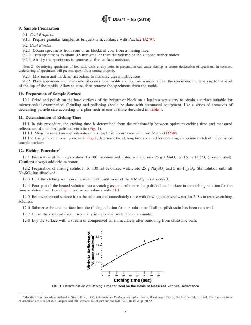 REDLINE ASTM D5671-95(2019) - Standard Practice for  Polishing and Etching Coal Samples for Microscopical Analysis  by Reflected Light