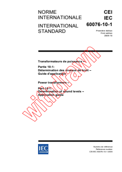 IEC 60076-10-1:2005 IEC 60076-10-1:2005 - Power transformers - Part 10-1: Determination of sound levels - Application guide
Released:10/17/2005
Isbn:2831882273 - Page 1 preview
