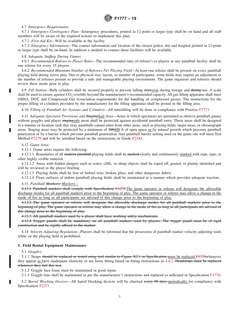 REDLINE ASTM F1777-19 - Standard Practice for  Paintball Game Site Operation