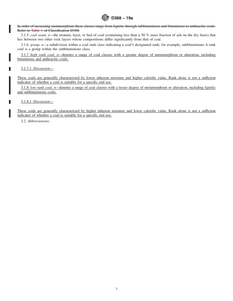 REDLINE ASTM D388-19a - Standard Classification of  Coals by Rank