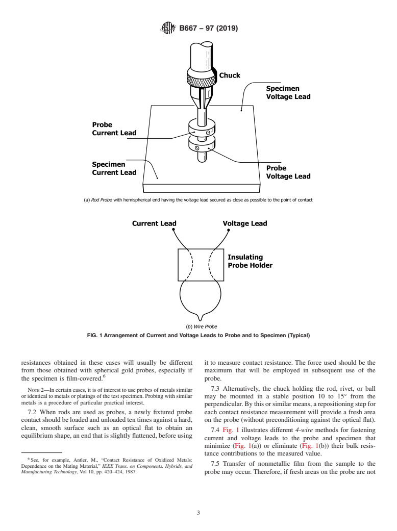 ASTM B667-97(2019) - Standard Practice for Construction and Use of a Probe for Measuring Electrical Contact  Resistance