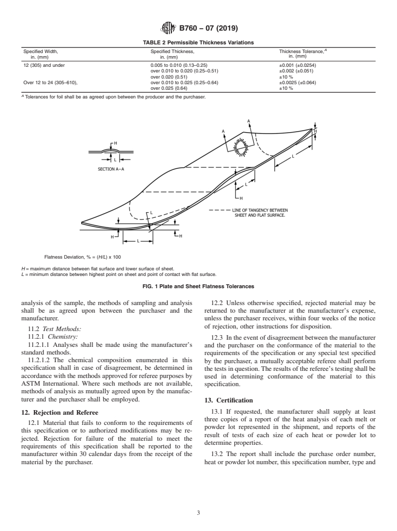 ASTM B760-07(2019) - Standard Specification for Tungsten Plate, Sheet, and Foil