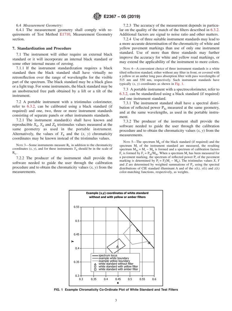 ASTM E2367-05(2019) - Standard Test Method for Measurement of Nighttime Chromaticity of Pavement Marking Materials  Using a Portable Retroreflection Colorimeter