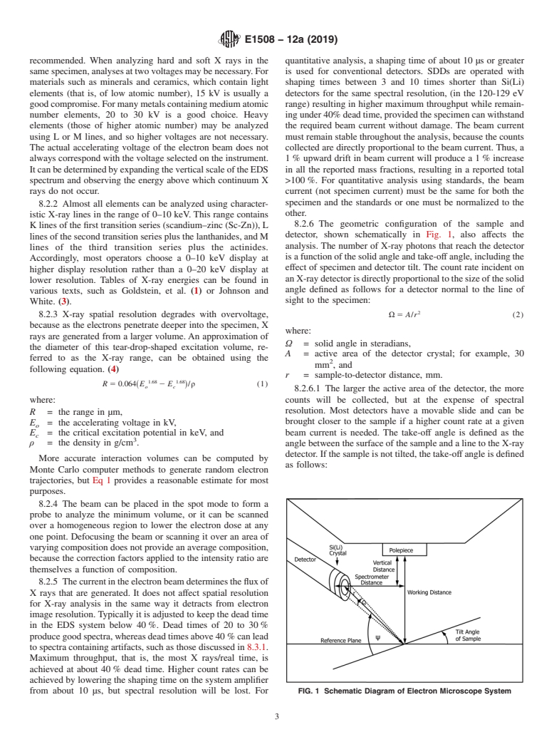 ASTM E1508-12a(2019) - Standard Guide for  Quantitative Analysis by Energy-Dispersive Spectroscopy