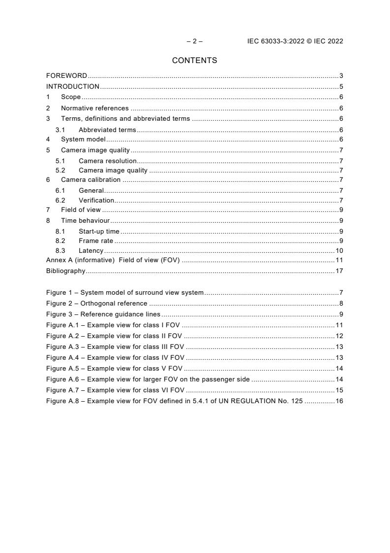 IEC 63033-3:2022 IEC 63033-3:2022 - Multimedia systems and equipment for vehicles - Surround view system - Part 3: Measurement methods - Page 4 preview