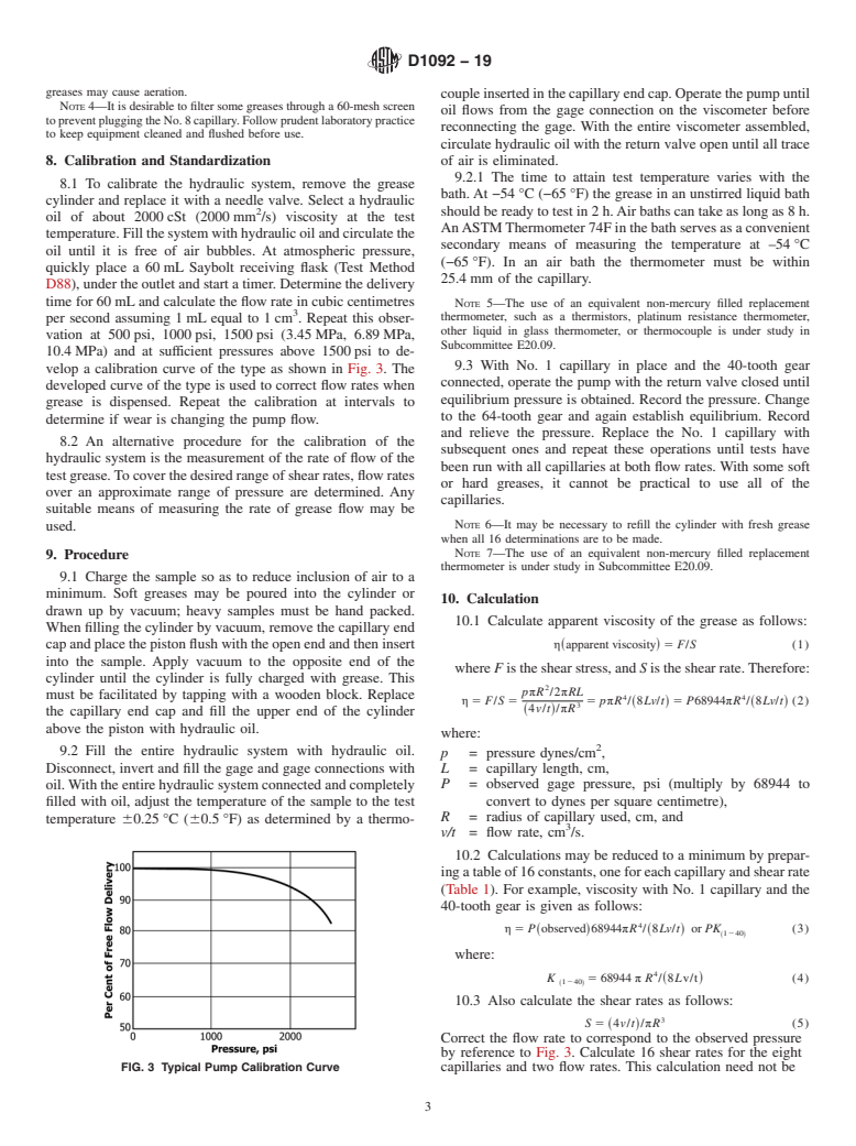 ASTM D1092-19 - Standard Test Method for Measuring Apparent Viscosity of Lubricating Greases