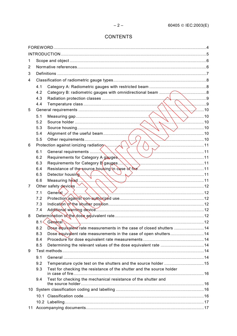 IEC 60405:2003 IEC 60405:2003 - Nuclear instrumentation - Constructional requirements and classification of radiometric gauges
Released:4/29/2003
Isbn:2831869927 - Page 4 preview