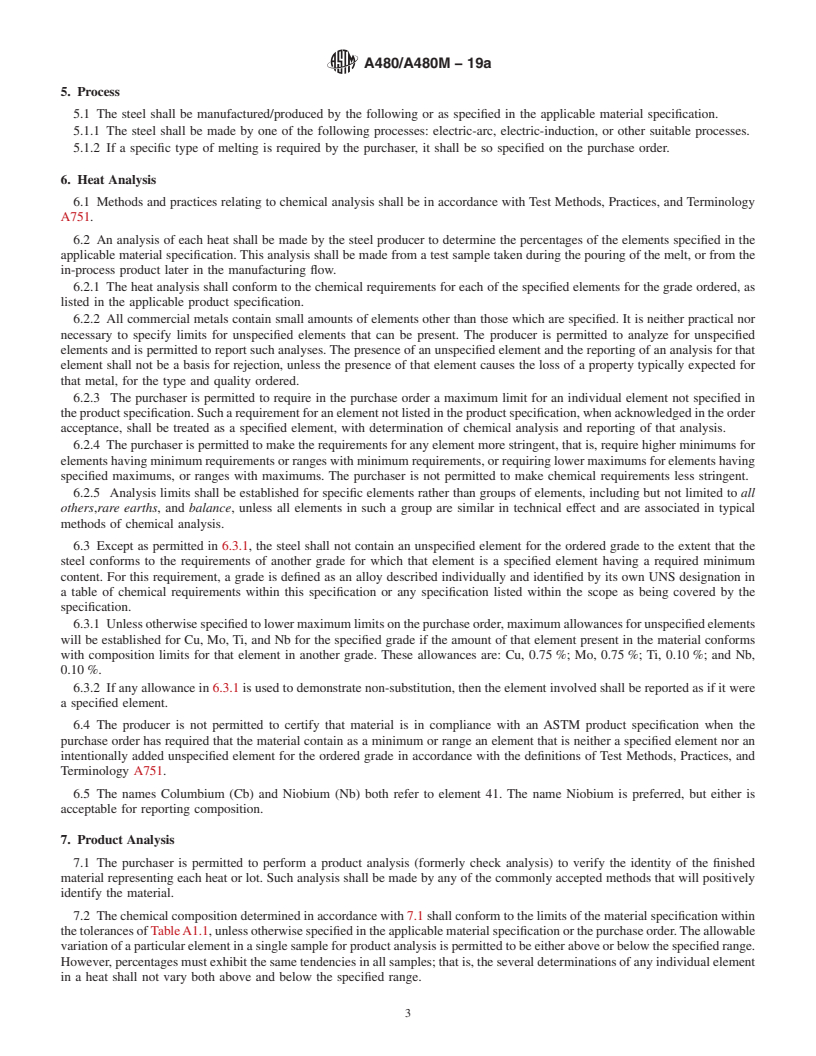 REDLINE ASTM A480/A480M-19a - Standard Specification for  General Requirements for Flat-Rolled Stainless and Heat-Resisting  Steel Plate, Sheet, and Strip