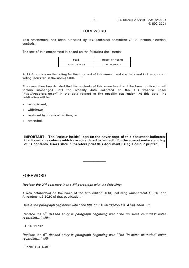 IEC 60730-2-5:2013/AMD2:2021 IEC 60730-2-5:2013/AMD2:2021 - Amendment 2 - Automatic electrical controls - Part 2-5: Particular requirements for automatic electrical burner control systems - Page 4 preview