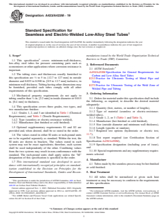 ASTM A423/A423M-19 ASTM A423/A423M-19 - Standard Specification for Seamless and Electric-Welded Low-Alloy Steel Tubes - Page 1 preview