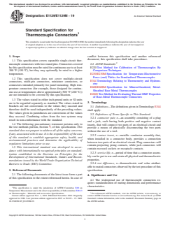 ASTM E1129/E1129M-19 ASTM E1129/E1129M-19 - Standard Specification for Thermocouple Connectors - Page 1 preview