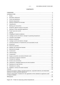 IEC 60335-2-49:2021 - Household and similar electrical appliances - Safety - Part 2-49: Particular requirements for commercial electric appliances for keeping food and crockery warm - Page 4 preview