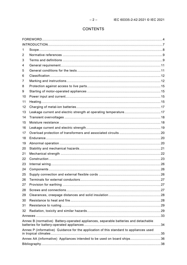 IEC 60335-2-42:2021 IEC 60335-2-42:2021 - Household and similar electrical appliances - Safety - Part 2-42: Particular requirements for commercial electric forced convection ovens, steam cookers and steam-convection ovens - Page 4 preview