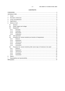 IEC 62631-3-12:2024 - Dielectric and resistive properties of solid insulating materials - Part 3-12: Determination of resistive properties (DC methods) - Volume resistance and volume resistivity - Method for casting resins
Released:7/5/2024
Isbn:9782832292990 - Page 4 preview