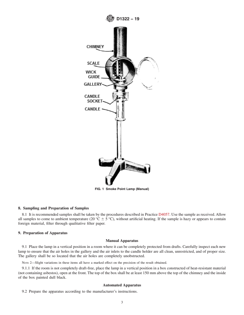 REDLINE ASTM D1322-19 - Standard Test Method for Smoke Point of Kerosene and Aviation Turbine Fuel