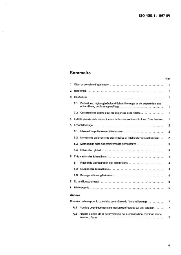 ISO 4552-1:1987 - Ferro-alliages -- Échantillonnage et préparation des échantillons pour analyse chimique