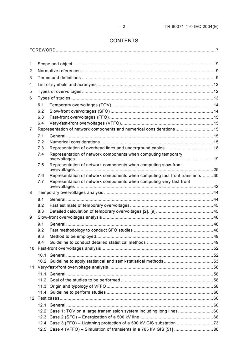 IEC TR 60071-4:2004 IEC TR 60071-4:2004 - Insulation co-ordination - Part 4: Computational guide to insulation co-ordination and modelling of electrical networks - Page 4 preview