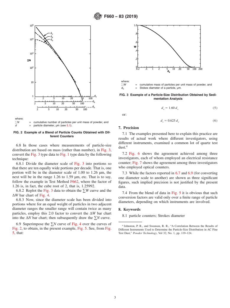 ASTM F660-83(2019) - Standard Practice for  Comparing Particle Size in the Use of Alternative Types of  Particle Counters