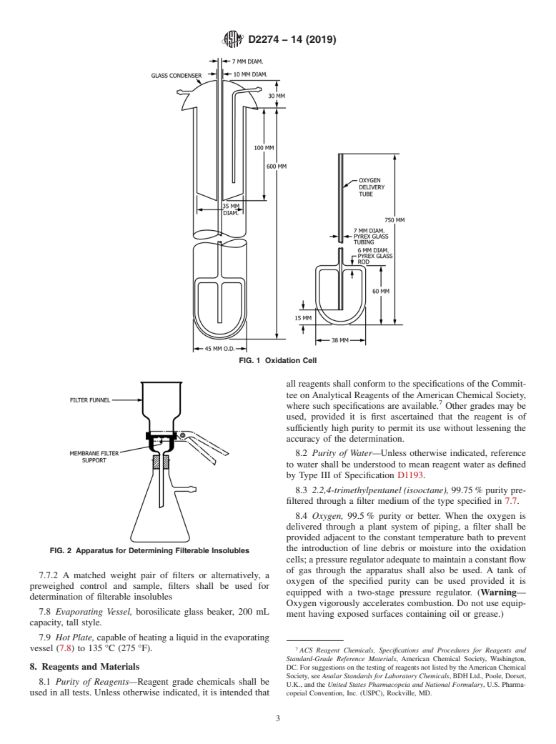 ASTM D2274-14(2019) - Standard Test Method for  Oxidation Stability of Distillate Fuel Oil (Accelerated Method)