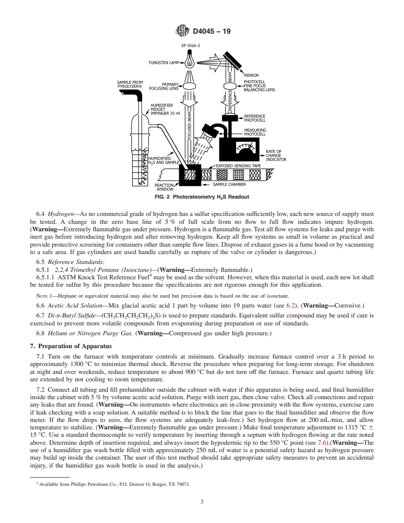 REDLINE ASTM D4045-19 - Standard Test Method for  Sulfur in Petroleum Products by Hydrogenolysis and Rateometric   Colorimetry