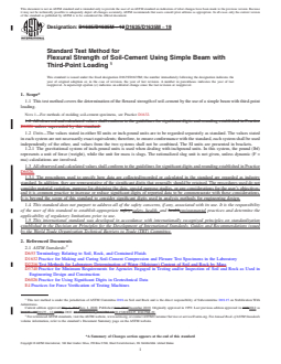 ASTM D1635/D1635M-19 REDLINE ASTM D1635/D1635M-19 - Standard Test Method for Flexural Strength of Soil-Cement Using Simple Beam with Third-Point Loading  - Page 1 preview