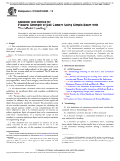 ASTM D1635/D1635M-19 ASTM D1635/D1635M-19 - Standard Test Method for Flexural Strength of Soil-Cement Using Simple Beam with Third-Point Loading  - Page 1 preview