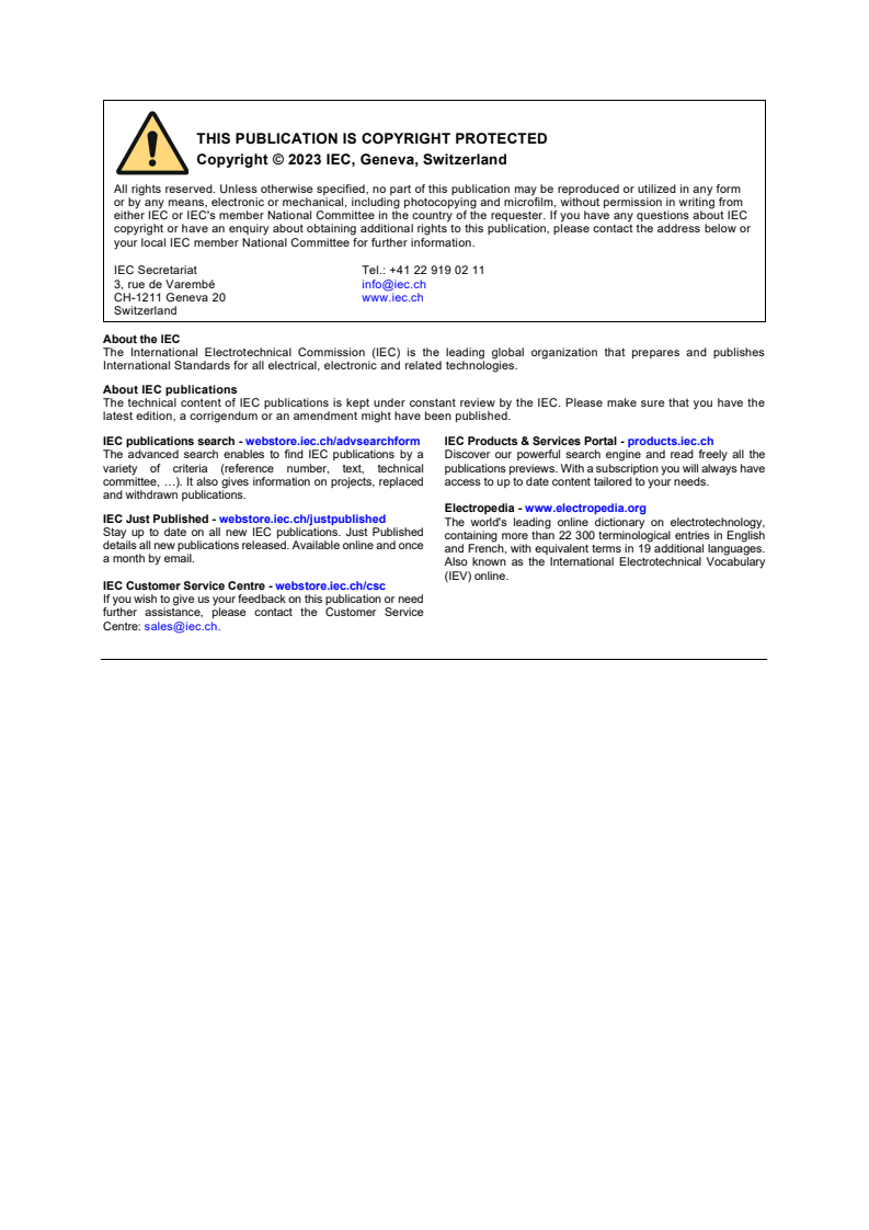 IEC 60287-2-1:2023 REDLINE IEC 60287-2-1:2023 CMV - Electric cables - Calculation of the current rating - Part 2-1: Thermal resistance - Calculation of thermal resistance
Released:5/22/2023
Isbn:9782832270615 - Page 2 preview