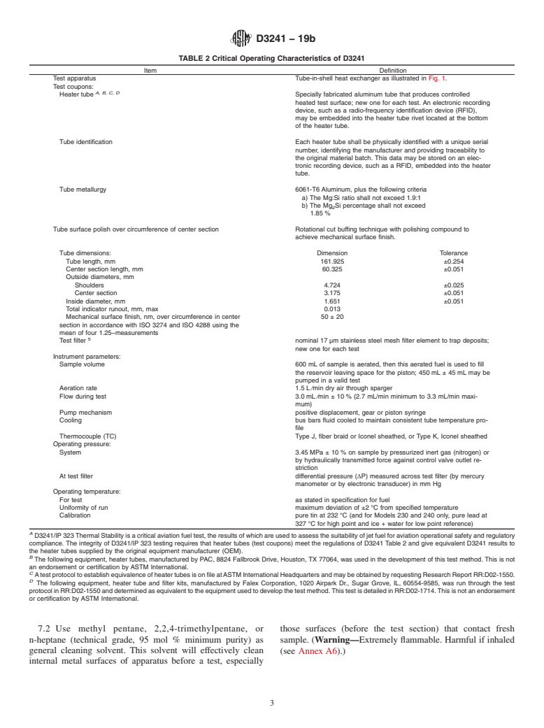 ASTM D3241-19b - Standard Test Method for Thermal Oxidation Stability of Aviation Turbine Fuels