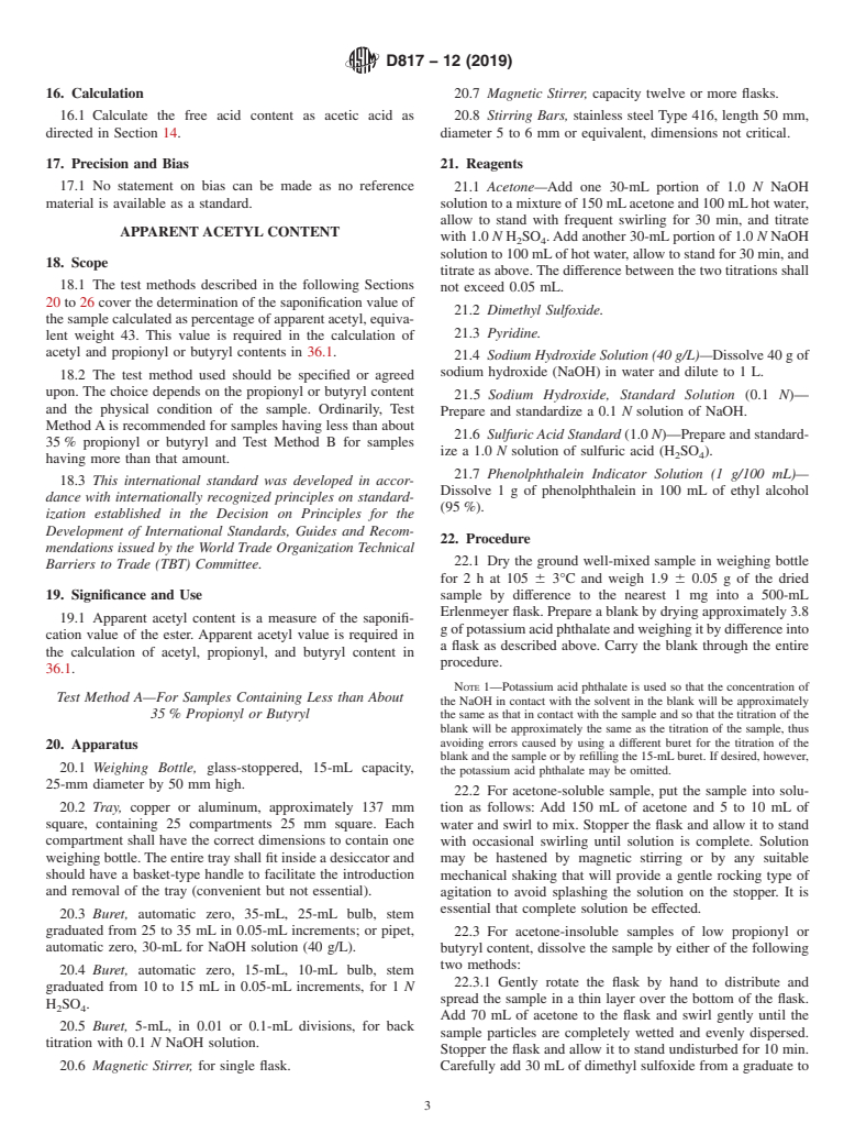 ASTM D817-12(2019) - Standard Test Methods of Testing Cellulose Acetate Propionate and Cellulose Acetate Butyrate