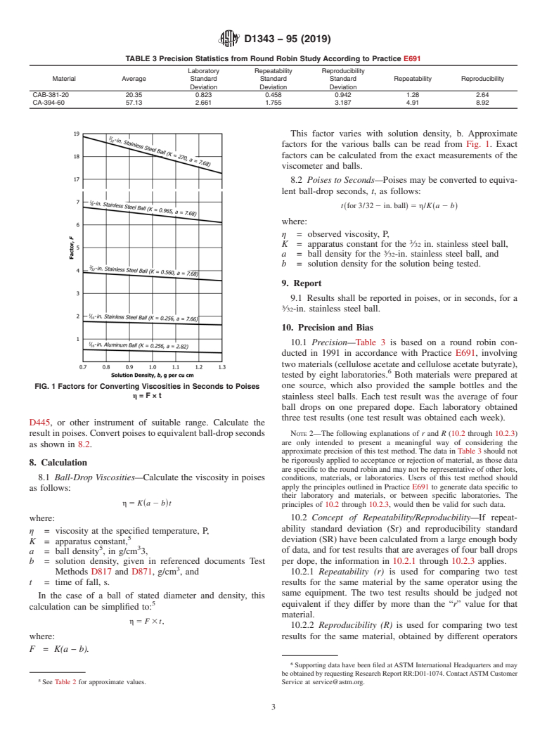 ASTM D1343-95(2019) - Standard Test Method for Viscosity of Cellulose Derivatives by Ball-Drop Method