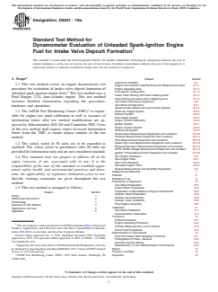ASTM D6201-19a ASTM D6201-19a - Standard Test Method for Dynamometer Evaluation of Unleaded Spark-Ignition Engine Fuel for Intake Valve Deposit Formation - Page 1 preview