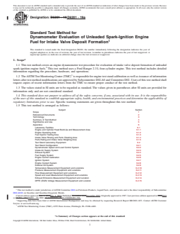 ASTM D6201-19a REDLINE ASTM D6201-19a - Standard Test Method for Dynamometer Evaluation of Unleaded Spark-Ignition Engine Fuel for Intake Valve Deposit Formation - Page 1 preview