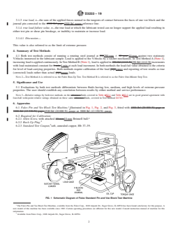 ASTM D3233-19 REDLINE ASTM D3233-19 - Standard Test Methods for Measurement of Extreme Pressure Properties of Fluid Lubricants (Falex Pin and Vee Block Methods) - Page 2 preview