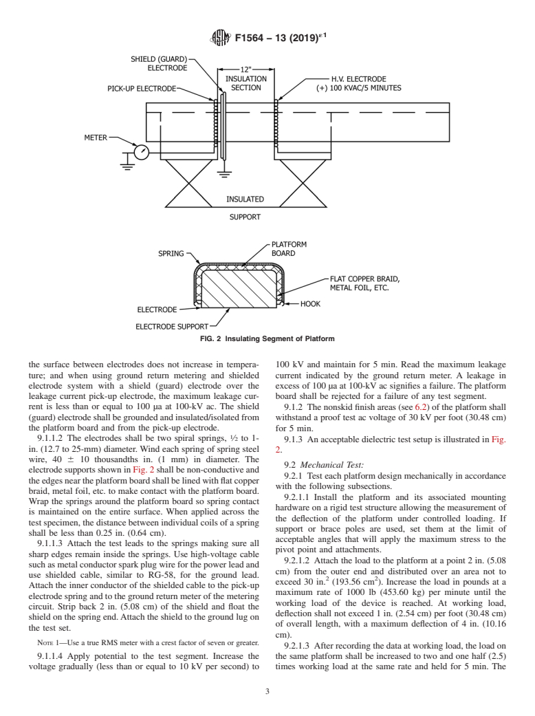 ASTM F1564-13(2019)e1 - Standard Specification for  Structure-Mounted Insulating Work Platforms for Electrical  Workers