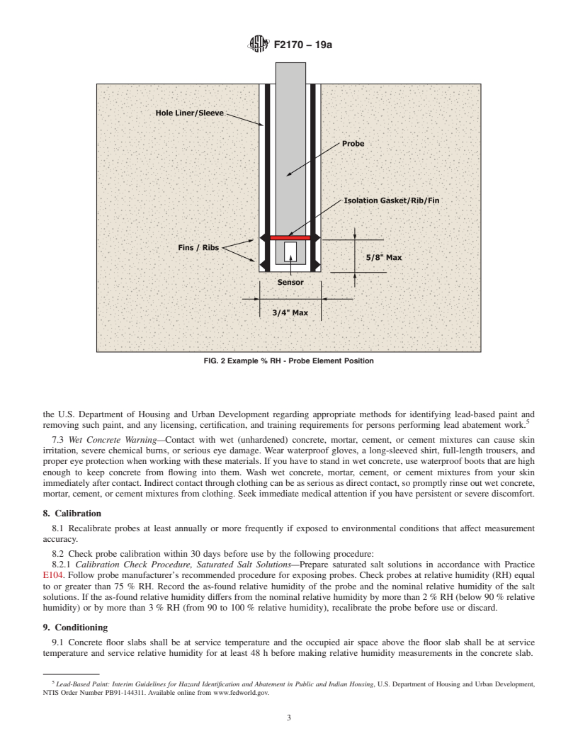 REDLINE ASTM F2170-19a - Standard Test Method for  Determining Relative Humidity in Concrete Floor Slabs Using  in situ Probes