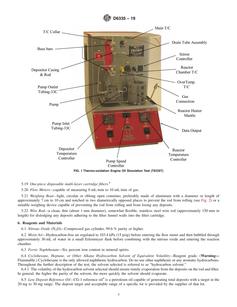 REDLINE ASTM D6335-19 - Standard Test Method for Determination of High Temperature Deposits by Thermo-Oxidation  Engine Oil Simulation Test