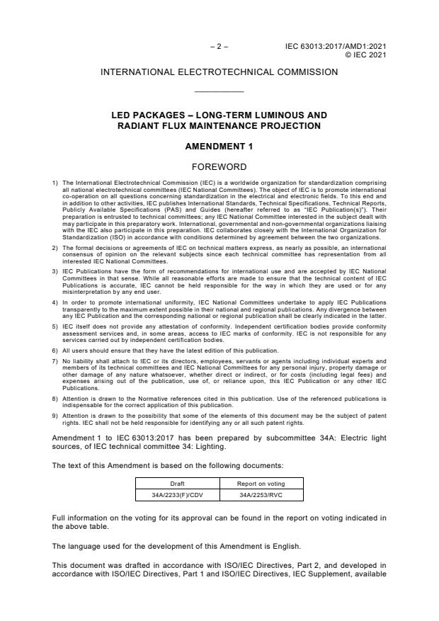 IEC 63013:2017/AMD1:2021 IEC 63013:2017/AMD1:2021 - Amendment 1 - LED packages - Long-term luminous and radiant flux maintenance projection - Page 4 preview