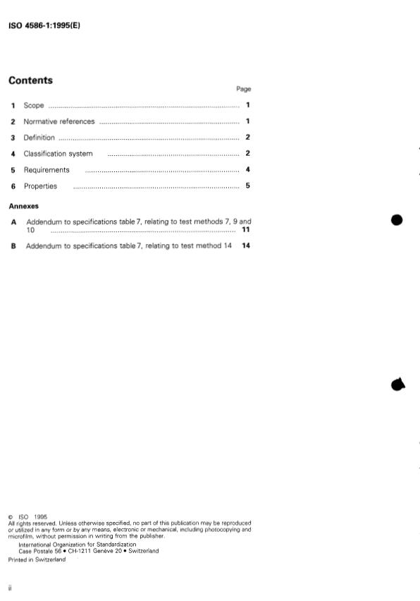 ISO 4586-1:1995 ISO 4586-1:1995 - High-pressure decorative laminates -- Sheets made from thermosetting resins - Page 2 preview
