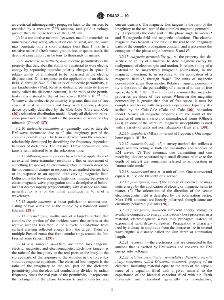 ASTM D6432-19 - Standard Guide for  Using the Surface Ground Penetrating Radar Method for Subsurface   Investigation