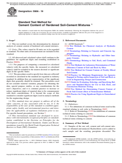 ASTM D806-19 ASTM D806-19 - Standard Test Method for Cement Content of Hardened Soil-Cement Mixtures - Page 1 preview