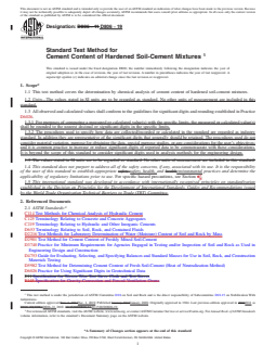 ASTM D806-19 REDLINE ASTM D806-19 - Standard Test Method for Cement Content of Hardened Soil-Cement Mixtures - Page 1 preview