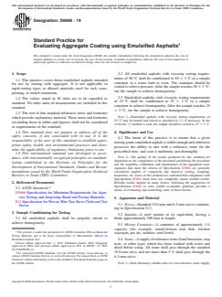 ASTM D6998-19 ASTM D6998-19 - Standard Practice for Evaluating Aggregate Coating using Emulsified Asphalts - Page 1 preview