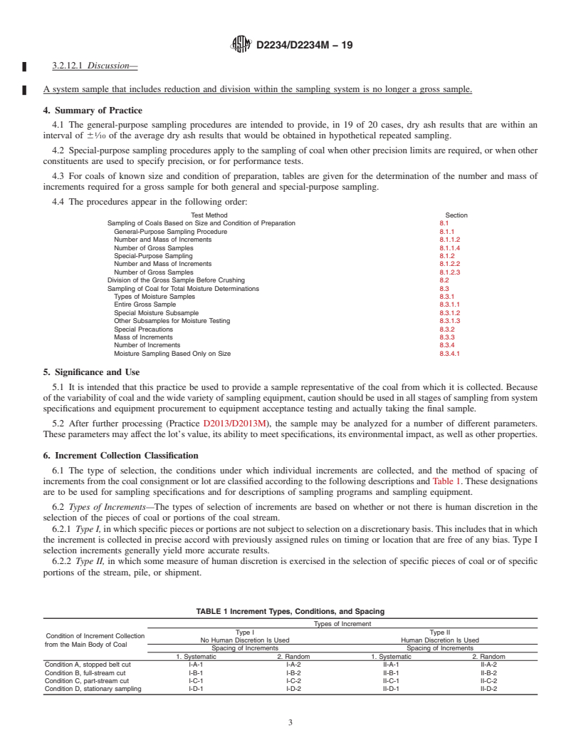 REDLINE ASTM D2234/D2234M-19 - Standard Practice for Collection of a Gross Sample of Coal