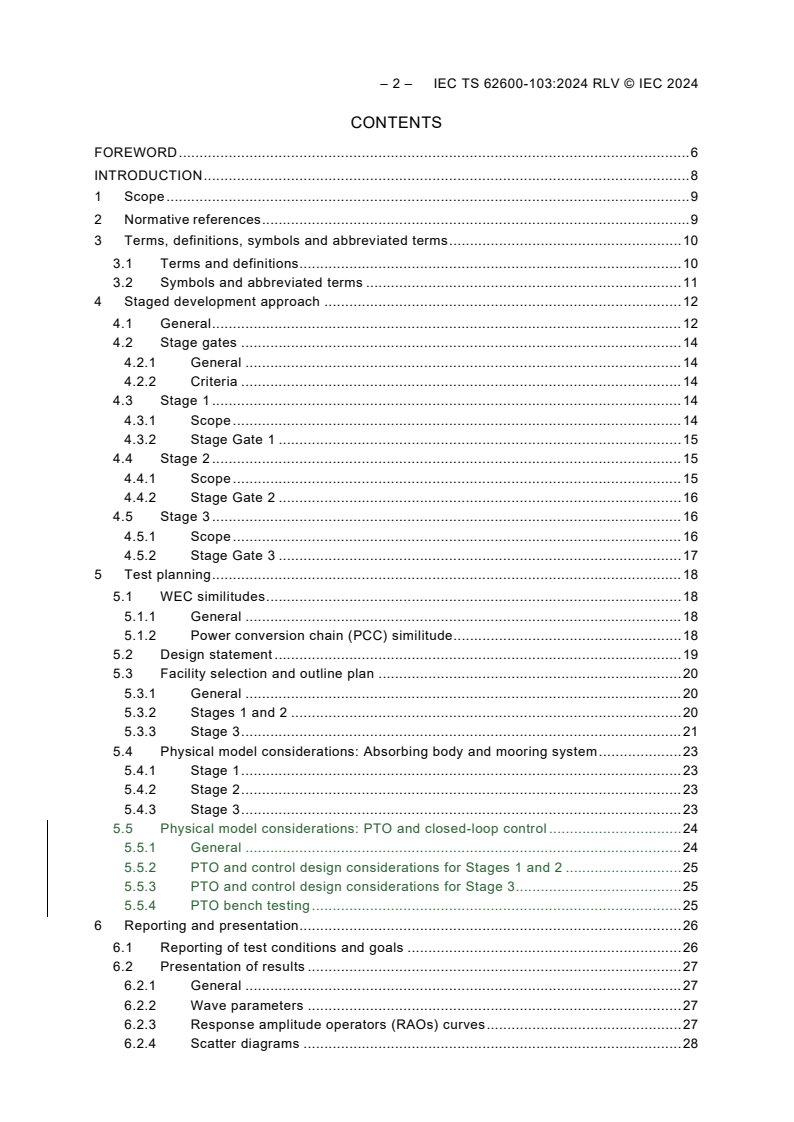 IEC TS 62600-103:2024 IEC TS 62600-103:2024 RLV - Marine energy - Wave, tidal and other water current converters - Part 103: Guidelines for the early stage development of wave energy converters - Best practices and recommended procedures for the testing of pre-prototype devices
Released:7/3/2024
Isbn:9782832293737 - Page 4 preview