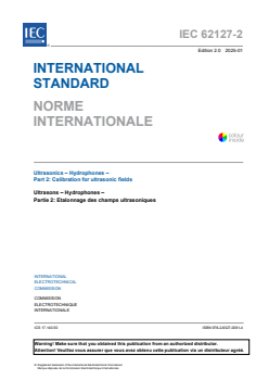 IEC 62127-2:2025 IEC 62127-2:2025 - Ultrasonics - Hydrophones - Part 2: Calibration for ultrasonic fields
Released:7. 01. 2025
Isbn:9782832700914 - Page 3 preview